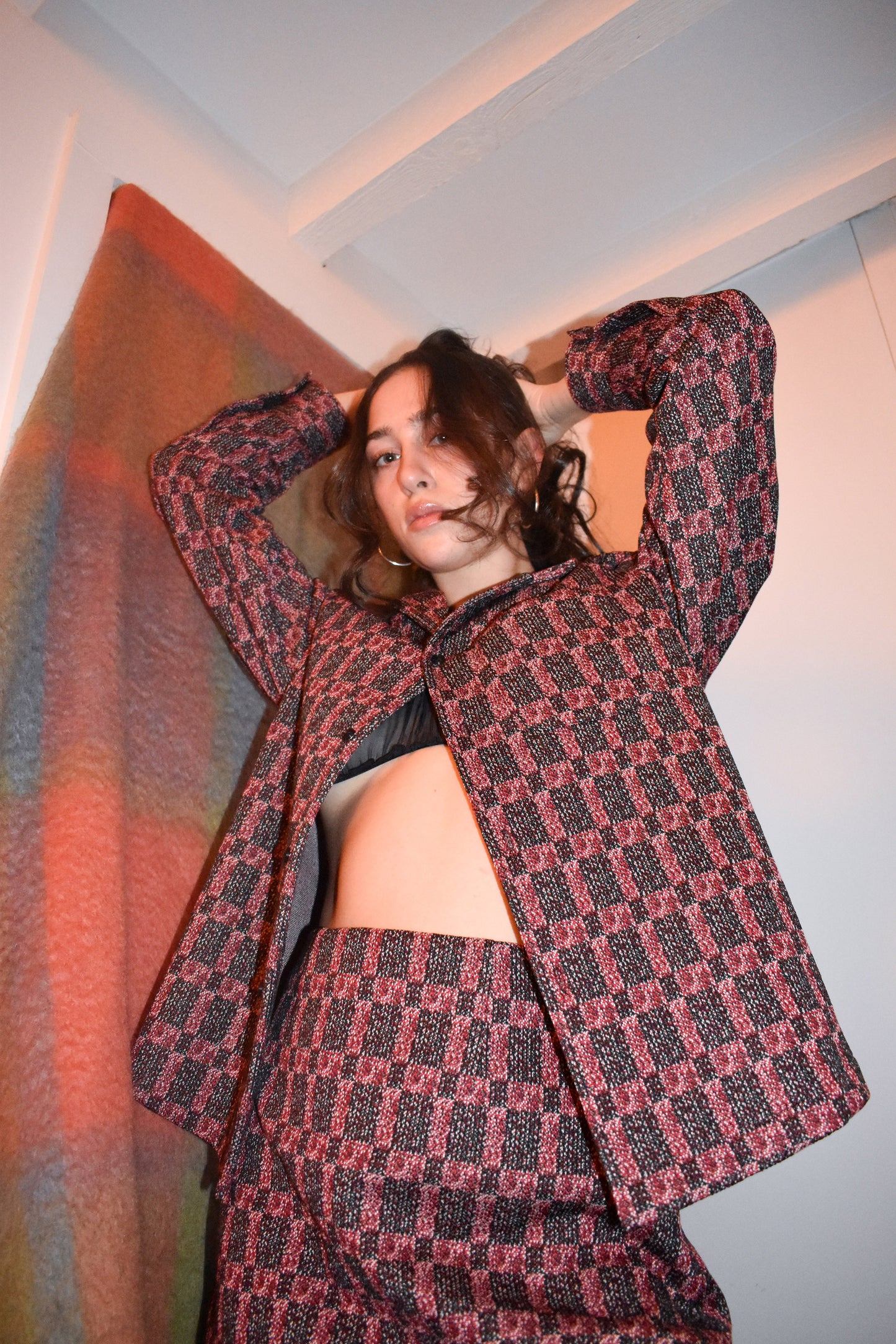 Hallie Skirt in Geometric Jersey