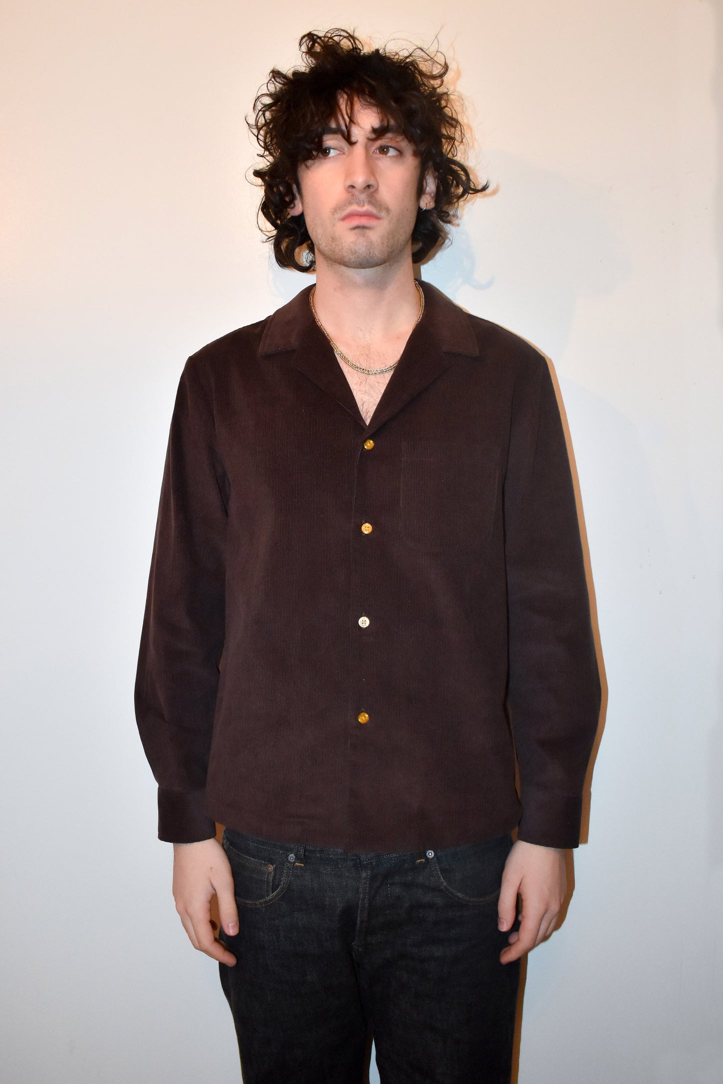 Jamie Shirt in Brown Corduroy