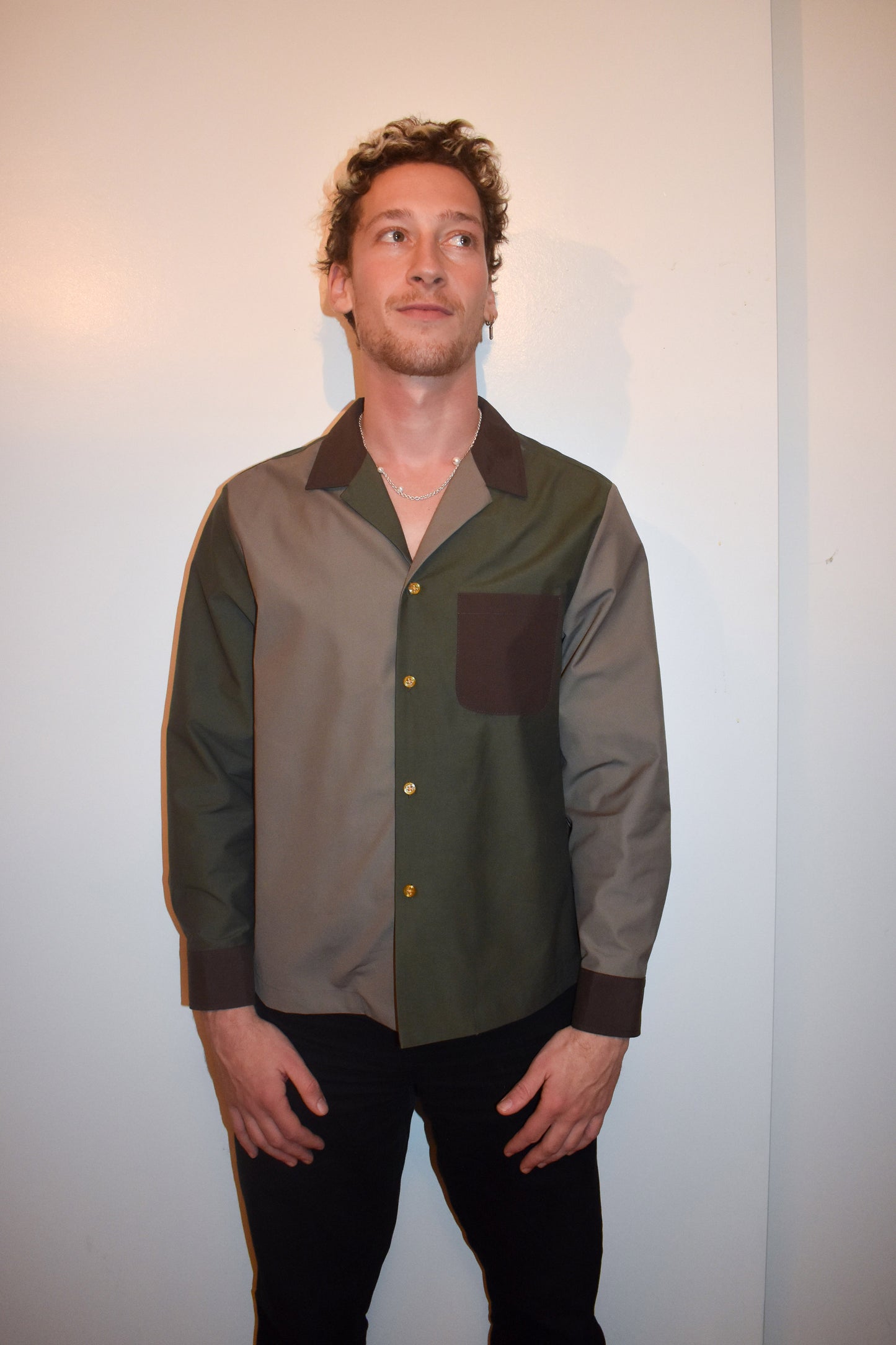 Jamie Shirt in Colorblock Poplin