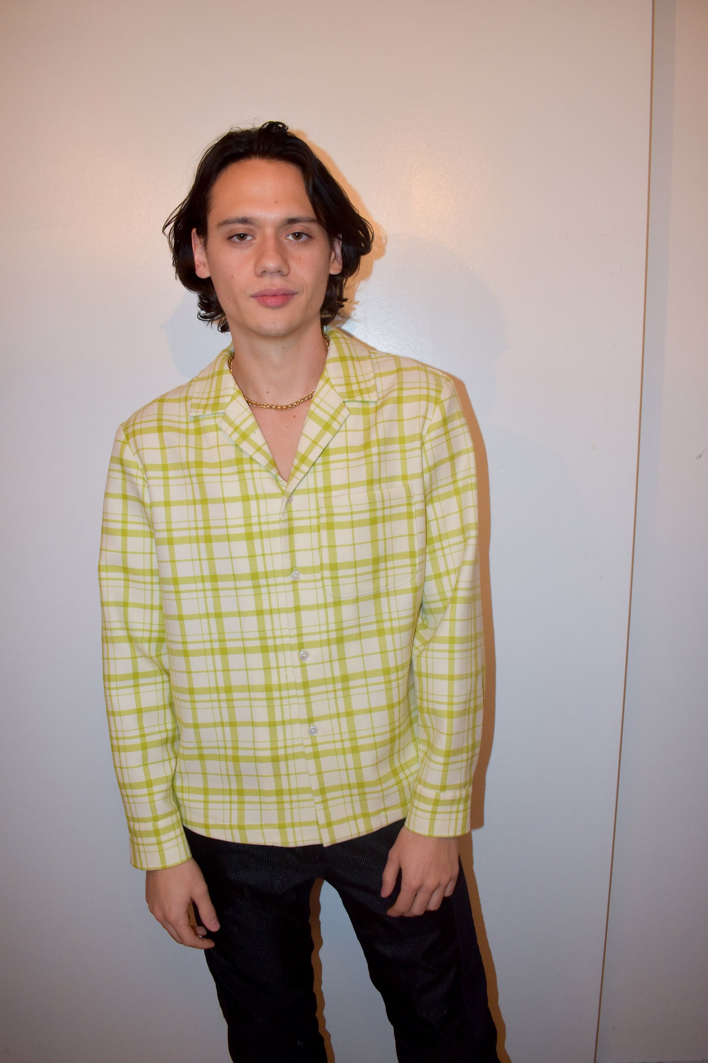 Jamie Shirt in Checked Virgin Wool