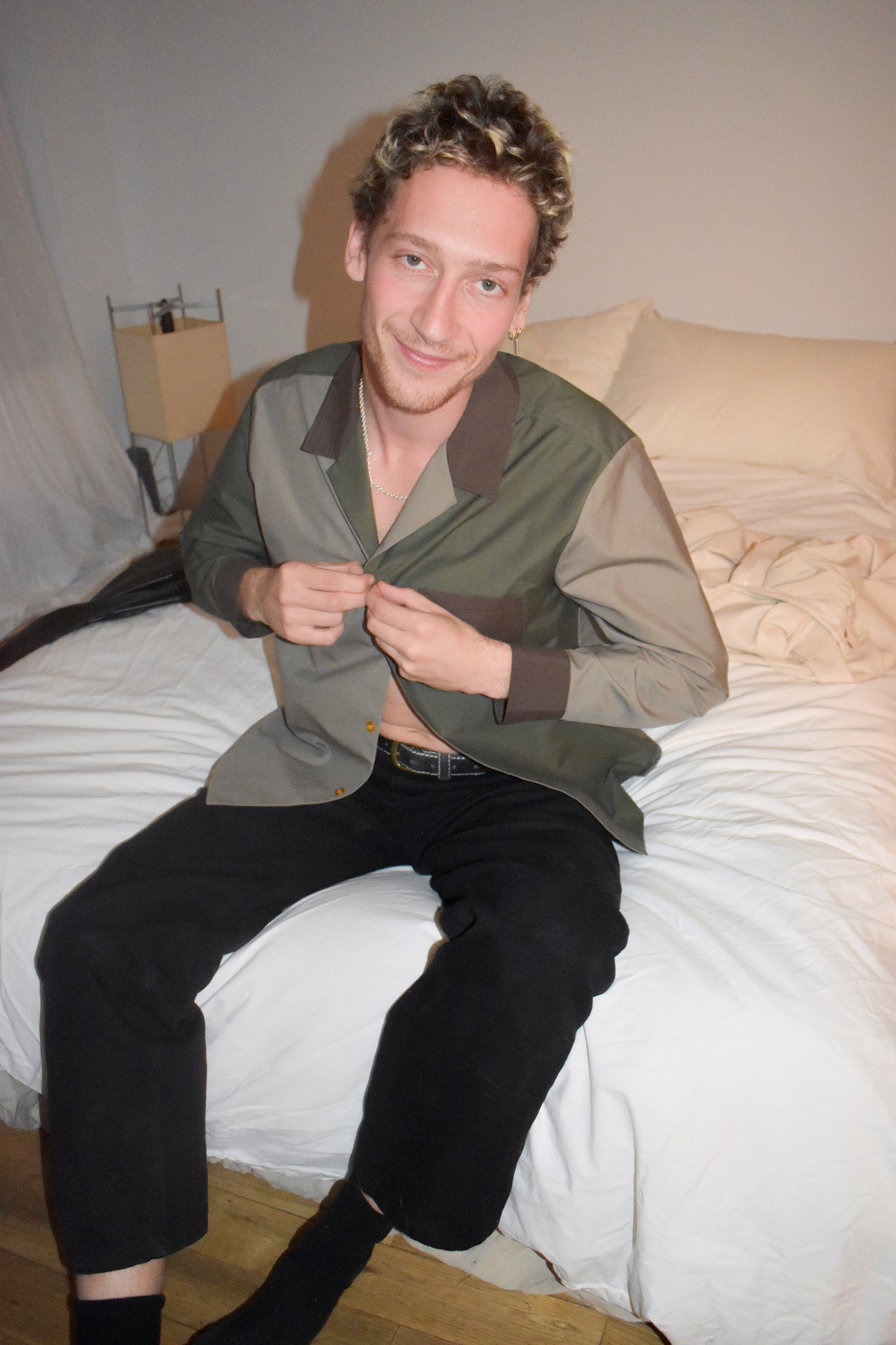Jamie Shirt in Colorblock Poplin