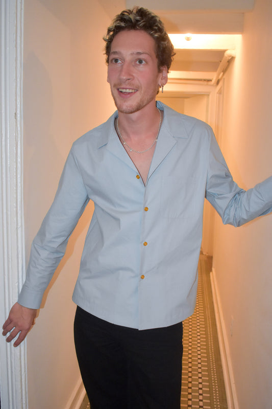 Jamie Shirt in Blue Poplin